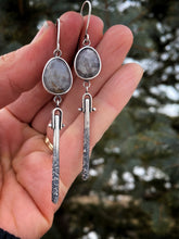 Load image into Gallery viewer, Frosted Sapphire Dangles
