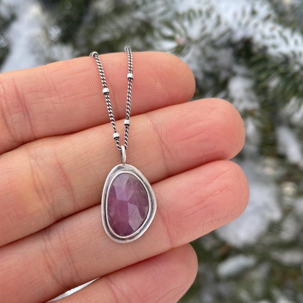 Pink Sapphire Necklace