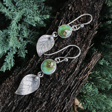 Load image into Gallery viewer, Turquoise Leaf Earrings