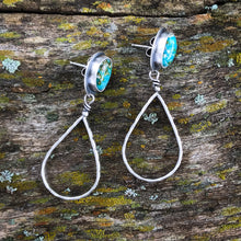 Load image into Gallery viewer, Turquoise Teardrop Studs