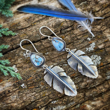Load image into Gallery viewer, Lavender Feather Earrings