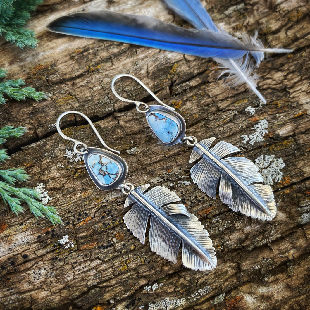 Lavender Feather Earrings